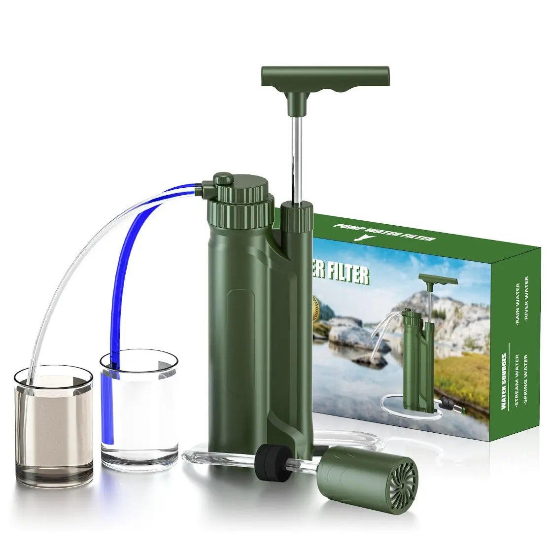 Purewell Water Purifier Pump and Replaceable Pre-Filter